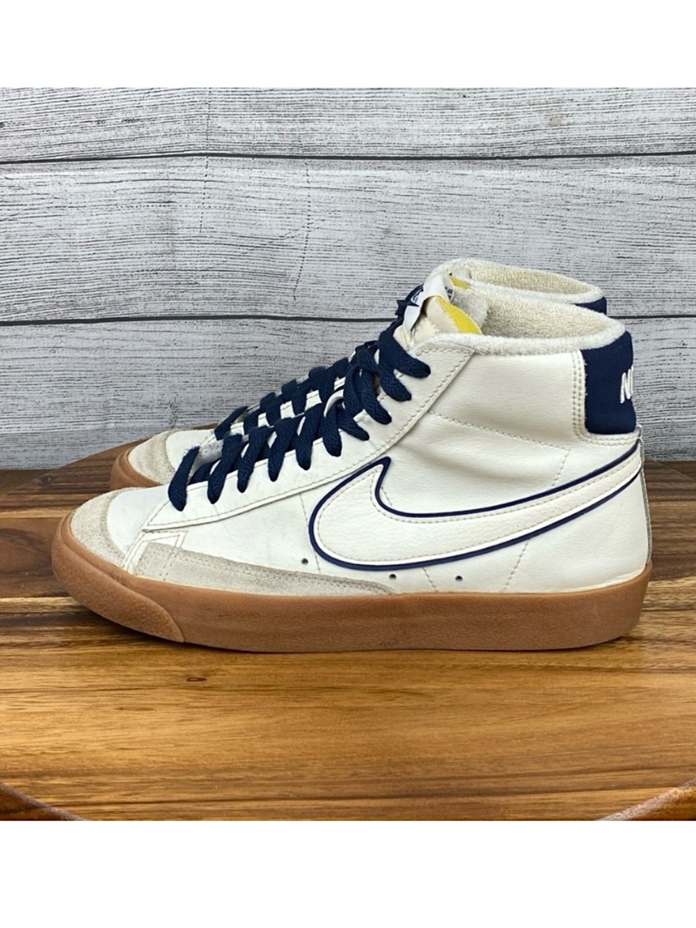 Nike Blazer Mid 77 Premium Sail Navy Gum Shoes DQ7672-100 Men’s Sneaker Size 8